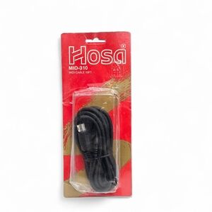Hosa MID-310B 5 Pin MIDI Cable‎ Black 10FT HSP No 800 New